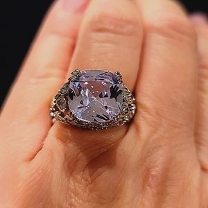 💍Cushion Cut Crystal Cocktail Ring